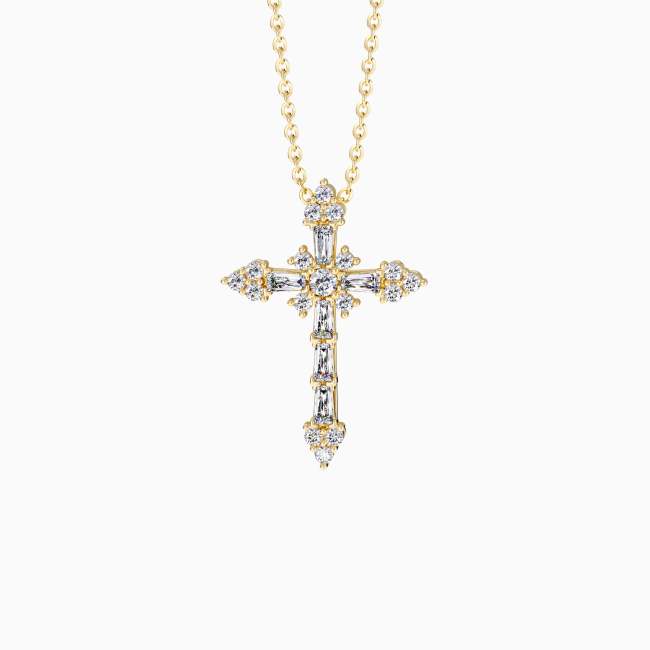 Byzantine Faith Cross Pendant Necklace