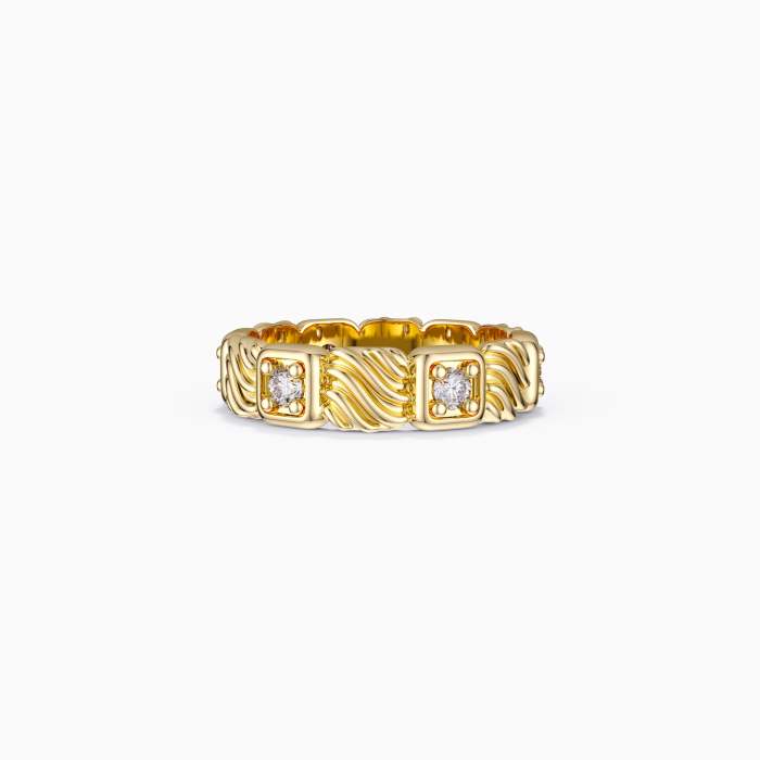 Pavé Solitaire Band Ring