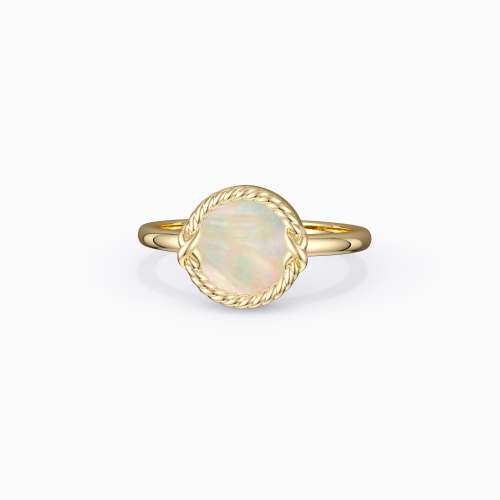 Mother of Pearl Disc Ring