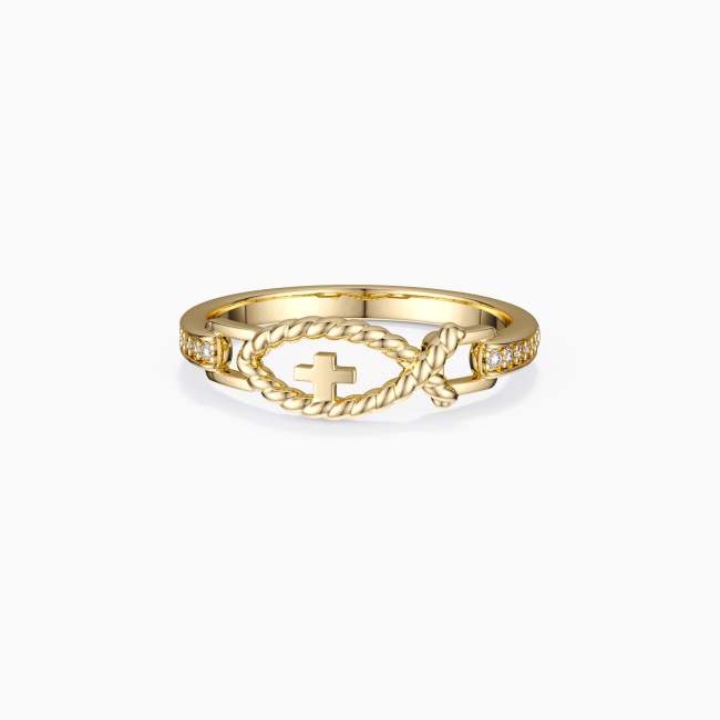 Hollow Cord Ichthys Ring