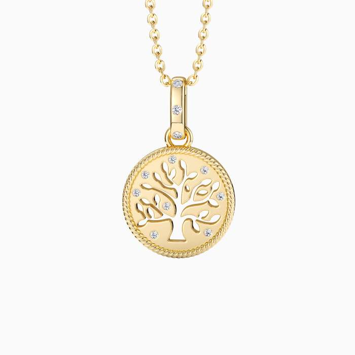 Tree of Life Amulet Medallion Coin Pendant