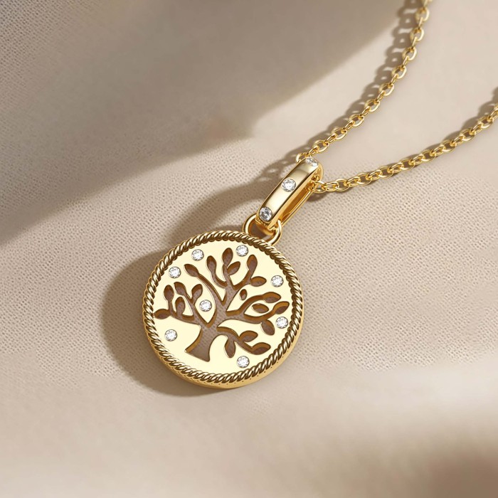 Tree of Life Amulet Medallion Coin Pendant