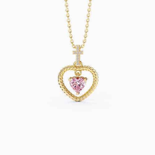 Heart Cord Pendant Necklace