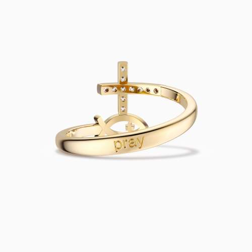 Customized Pray Jesus Fish And Cross Ring