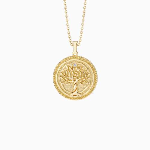 Promised Land Tree of Life Amulet Coin Medallion Necklace