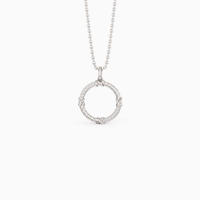 Rope Circle Pendant Necklace