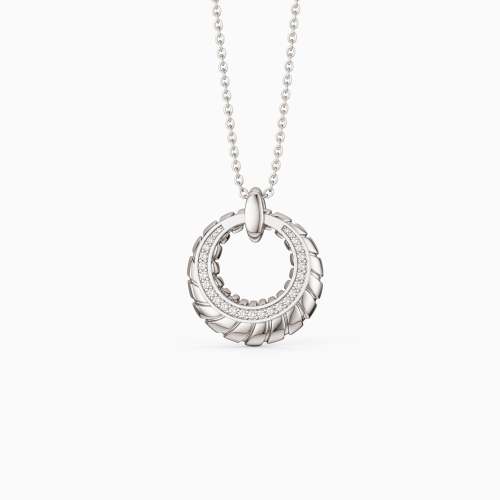 Circle Cord Gear Necklace