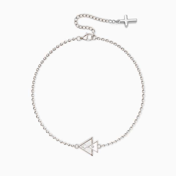 Cross Charm Trinity Triangle Bracelet