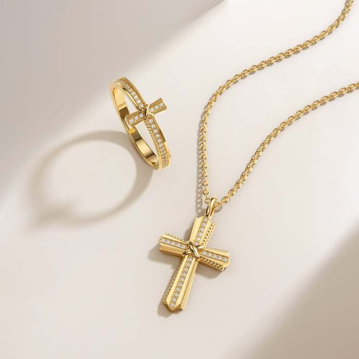 Cord X Cross Necklace
