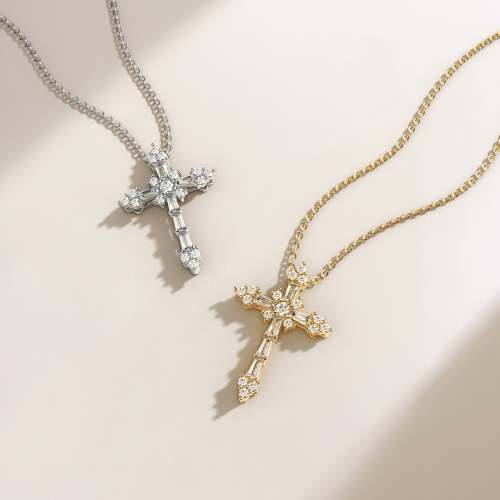 Byzantine Faith Cross Pendant Necklace