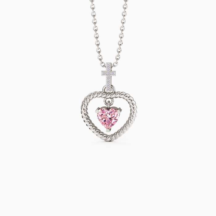 Heart Cord Pendant Necklace