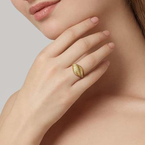 Cross Contour Ring