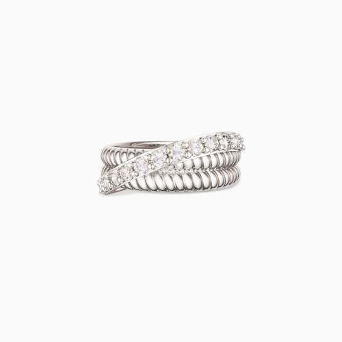 Sterling Silver Double Band Knot Ring
