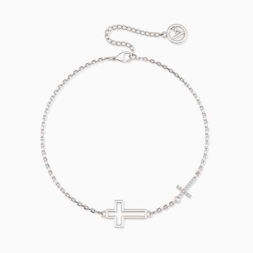 Hollow Cross Chain Bracelet