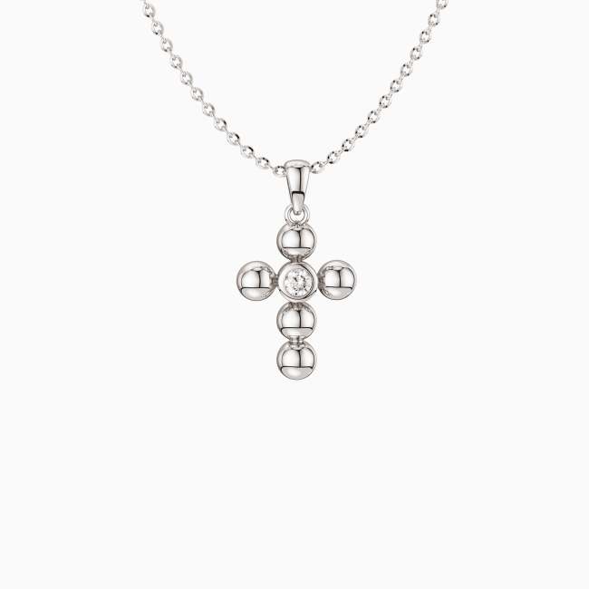 Sterling Silver Circle Cross Necklace