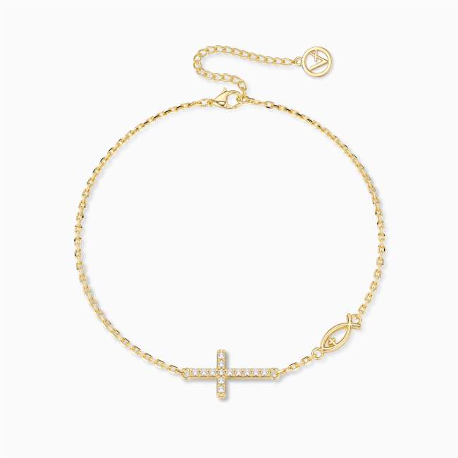 Pray Cross Jesus Fish Bracelet