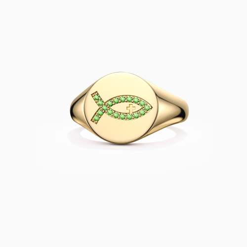 Jesus Fish Signet Ring