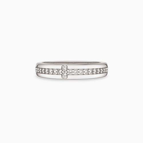 Cross Inset Band Ring