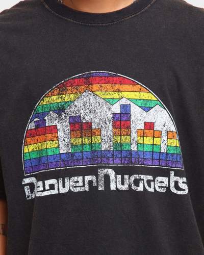 Denver Nuggets Unisex Oversized Logo Vintage T-Shirt (#U79)