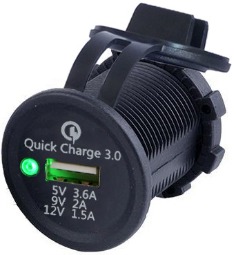 N-BEST Single Usb Car Charger quick charge3.0 1 socket QC3.0 Smart Car-charger for car marine suv utv atv car charging accessories
