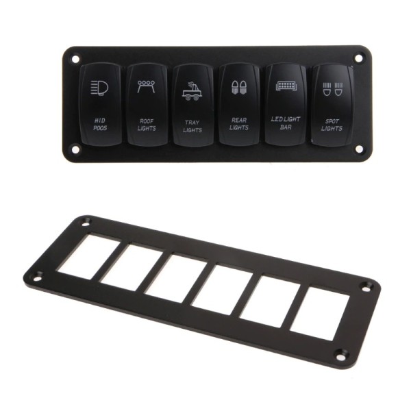N-BEST ARB Carling style V-Series rocker swtich 1/2/3/4/5/6 Hole plate Panel For Ship Motorcycle Truck Golf Cart ATV UTV RV