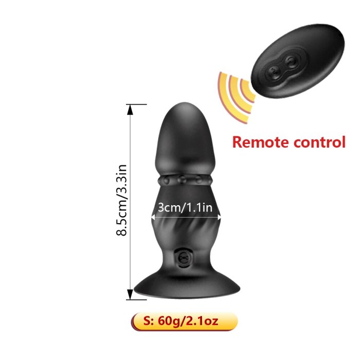 10 Speed Prostate Massager Wireless Remote Control Anal Bead Butt Plug Stimulator USB Charge Anal Vibrator Sex Toy for Men Women