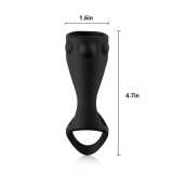 Silicone Beaded Penis Ring with Ball Ring