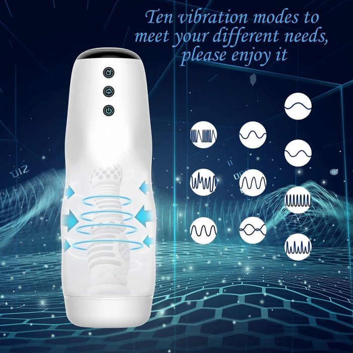Electric Masturbation Cup Pocket Pussy with Powerful 3 Vacuum Suction 10 Vibration