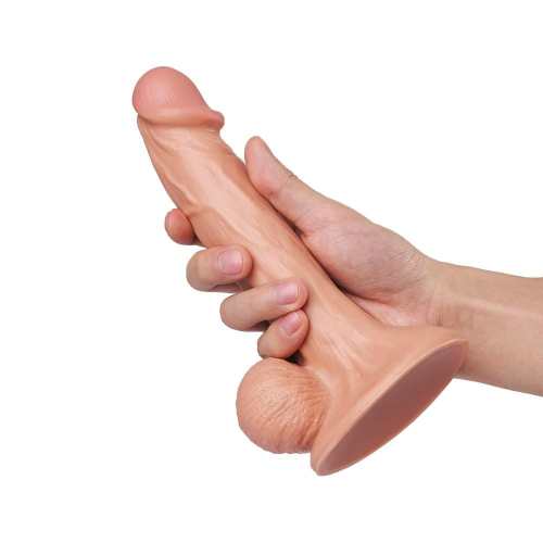 7.5“ Realistic Sucker Base Masturbation Dildo with Three-Dimensional Balls