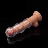 5.7” Clear 3-Ball Male Masturbator