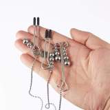 Beaded Pendant Chain Nipple to Clit Tweezer Clamp Set