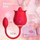 2 in 1 Nipple Sucker Oral Sex  Toy Rose Vibrator for Women