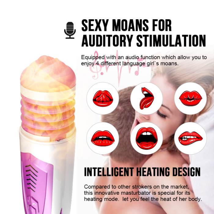 Heating Automatic Male Masturbator Cup Oral Pussy Licking Toys Sex Machine Men's Masturbation Vibrator Vagina Sex Toys For Men