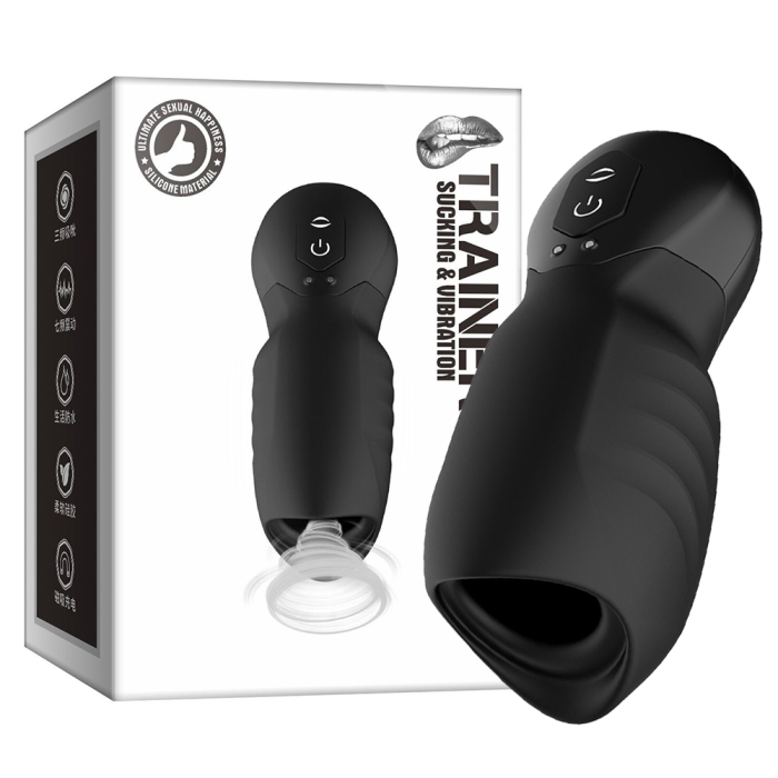 New 7 Modes Penis Delay Trainer Male Masturbator Vibrator Automatic Oral Climax Sex Glans Stimulate Massager Sex Toys for Men