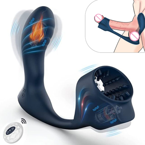 Male Prostate Massage Cock Penis Sleeve Cockring Dildo Vibrator Anal Butt Plug Stimulator Delay Ejaculation Ring Sex Toy For Men