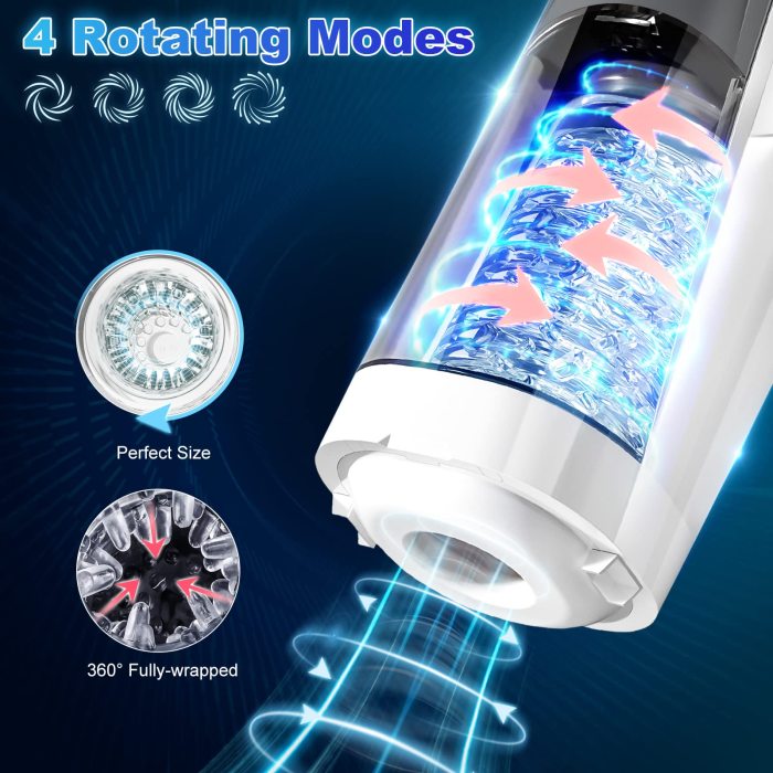 Automatic Rotating Thrusting Male Masturbators, Pocket Pussy Vagina Stroker with 11 Strong Modes, Krumppo Masturbation Cup with Ultra Realistic Tunnel, Male Sex Toys for Men Sexual Pleasure