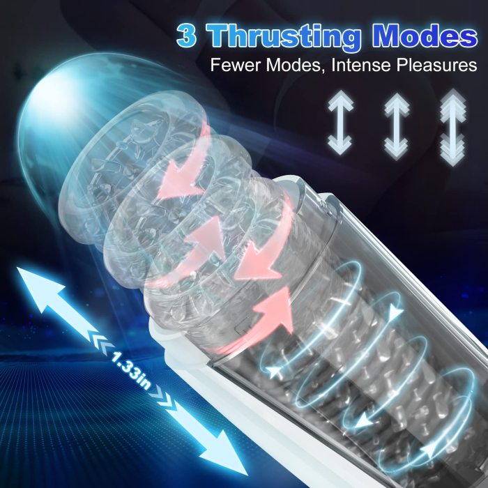 Automatic Rotating Thrusting Male Masturbators, Pocket Pussy Vagina Stroker with 11 Strong Modes, Krumppo Masturbation Cup with Ultra Realistic Tunnel, Male Sex Toys for Men Sexual Pleasure