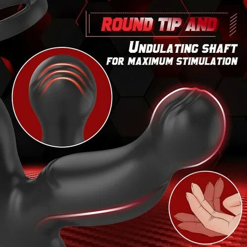 3-IN-1 Prostate Massager With 11 Vibrations With Dual Cock Rings