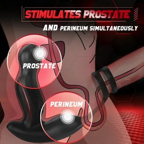 3-IN-1 Prostate Massager With 11 Vibrations With Dual Cock Rings