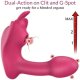 Dual-Action G Spot Vibrator - Clitoralis Stimulator with Flapping & Vibrating Motion, Remote Control, Butterfly Wearable Vibrator
