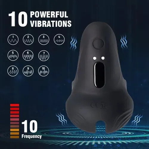 [HOT SALE] 2-Motor Penis Glans Training 10-Vibration Masturbation Cup