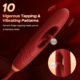 Sexoralab Cherry Red Dual Rotating Bead 10 Vibrating 6 Thrusting G Spot Vibrator