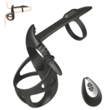 Sexoralab 12 Vibrating Wearable Erection Cock Ring with C & G-Spot Stimulation for Couple Fun