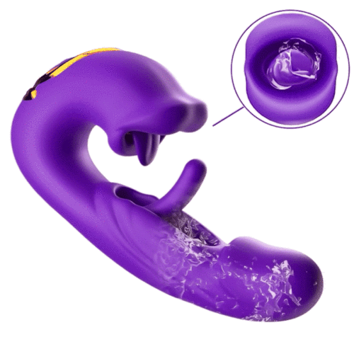 G-spot Vibrator Women Sex Toy with 7 Flapping Vibrating & 5 Licking Sucking Modes