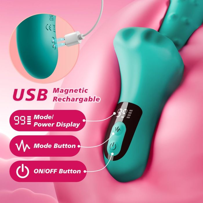 Sexoralab™ 9 Vibrating 9 Swing, Anal Clit Nipple Vibradores Rabbit Vibrators, Adult Sex Toys & Games, Rose Sex Toy Dildo LCD Display