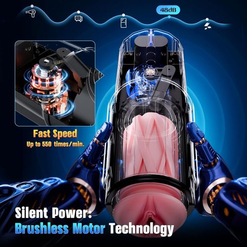 AI & APP Control Thrusting Male Stroker with 360° Heating, 5-Speed Smooth Motion Adult Mens
