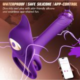 Sexoralab™Vibrating Cock Ring Couples' Toy - Fox-Shaped Clitoral Stimulator & 4.6-Inch G-Spot Vibrator, 10 Vibration Modes