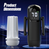 Sexoralab™Phantom - 7 Suctions 7 Vibrations Dual Handles Large Granule Channel Texture Male Masturbator