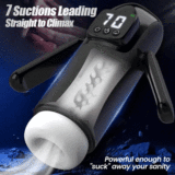 Sexoralab™Phantom - 7 Suctions 7 Vibrations Dual Handles Large Granule Channel Texture Male Masturbator
