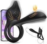 Sexoralab™Vibrating Cock Ring Couples' Toy - Fox-Shaped Clitoral Stimulator & 4.6-Inch G-Spot Vibrator, 10 Vibration Modes